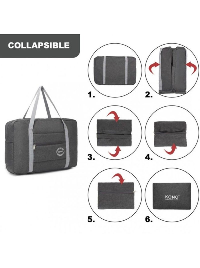 Sac de voyage pliable 45x14x32 cm sec/humide imperméable Gris - Kiabi