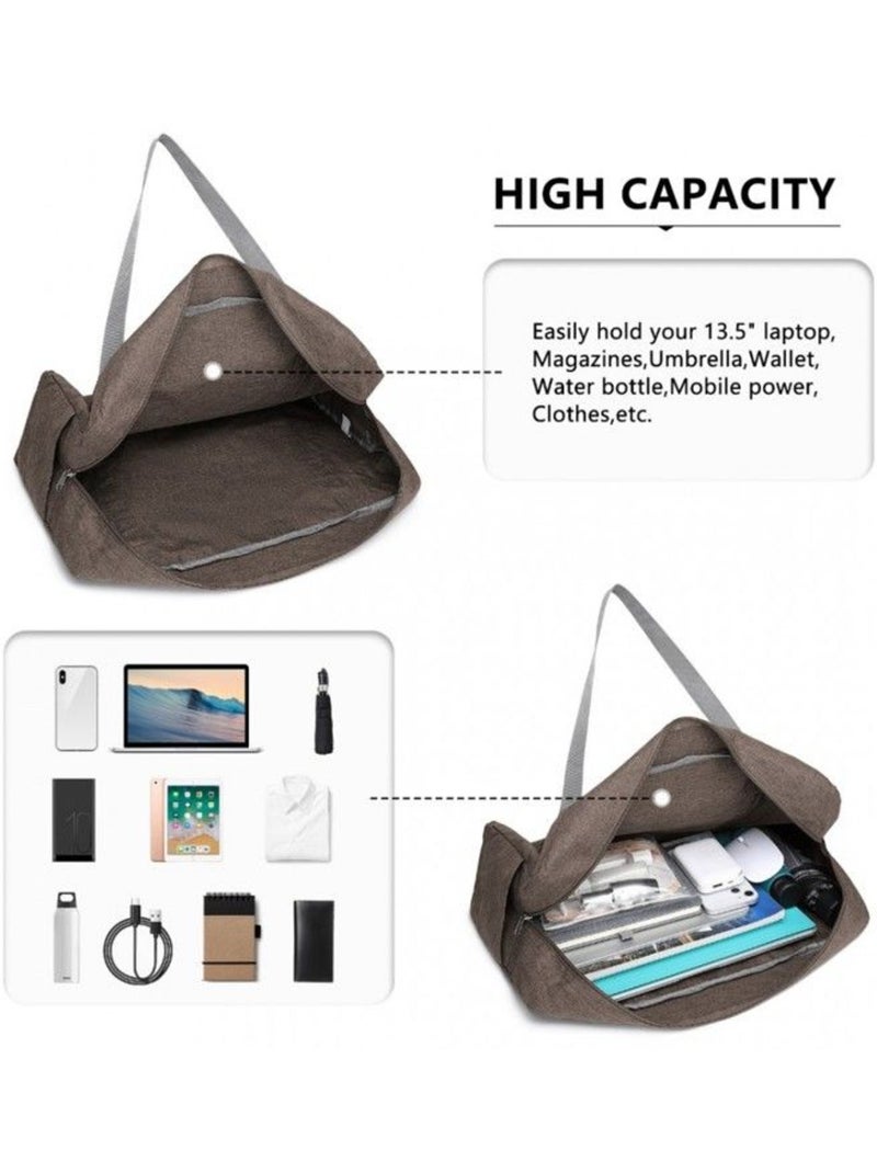 Sac de voyage pliable 45x14x32 cm sec/humide imperméable Marron - Kiabi