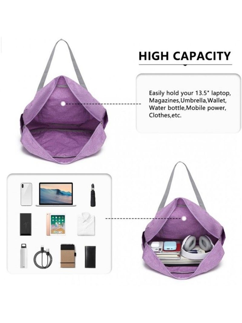 Sac de voyage pliable 45x14x32 cm sec/humide imperméable Violet - Kiabi