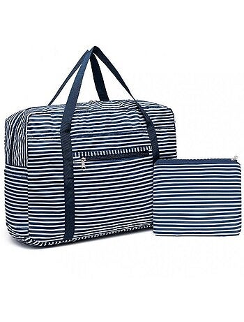 Sac de voyage pliable 45x32x14 cm imperméable multi-poches - kono
