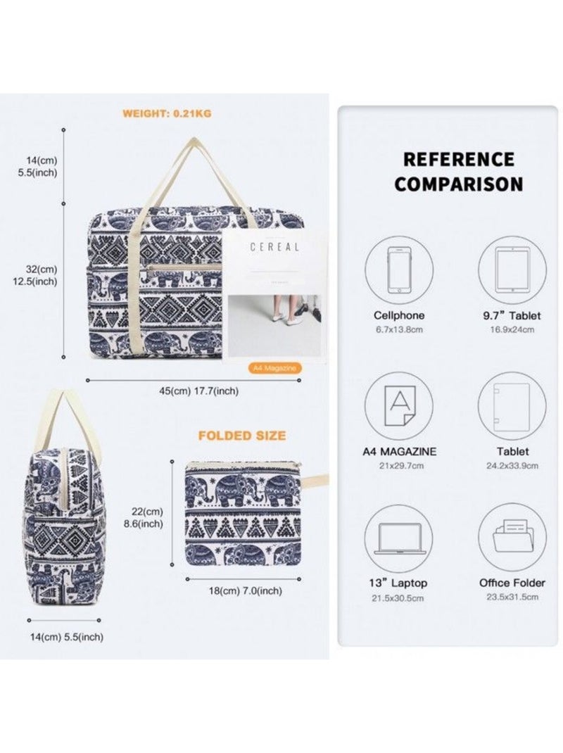 Sac de voyage pliable 45x32x14 cm imperméable trolley - kono Bleu - Kiabi