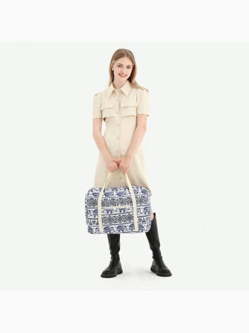 Sac de voyage pliable 45x32x14 cm imperméable trolley - kono Bleu - Kiabi