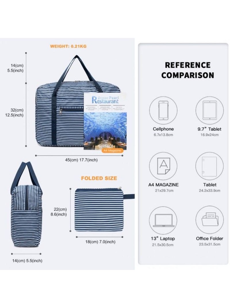Sac de voyage pliable cabine sous le siège 45x32x14 cm - kono Bleu - Kiabi