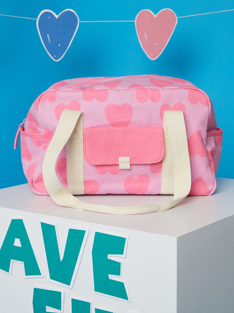 Sac de week-end imprimé - Grafik Edition Rose - Kiabi