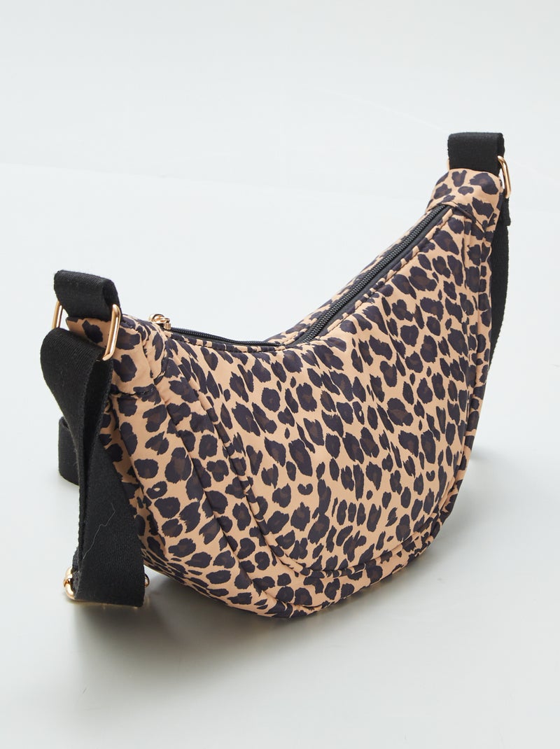 Sac demi lune en nylon Marron - Kiabi
