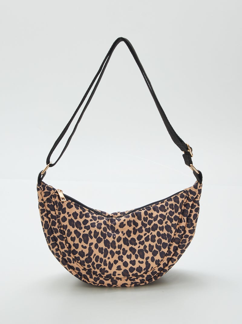 Sac demi lune en nylon Marron - Kiabi