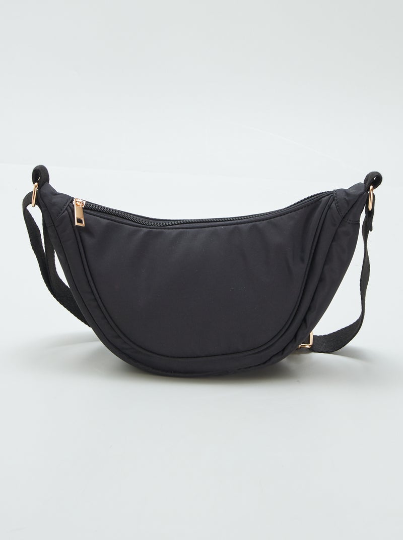 Sac demi lune en nylon Noir - Kiabi