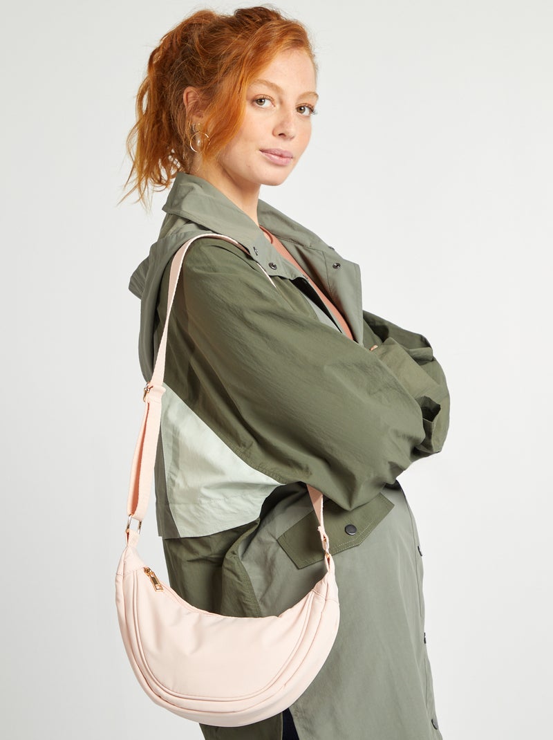 Sac demi lune en nylon Rose - Kiabi