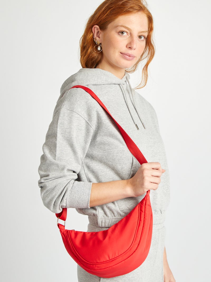 Sac demi lune en nylon Rouge - Kiabi