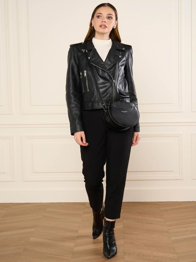 Sac demi lune Zippé Suave Lune Lancaster Noir - Kiabi