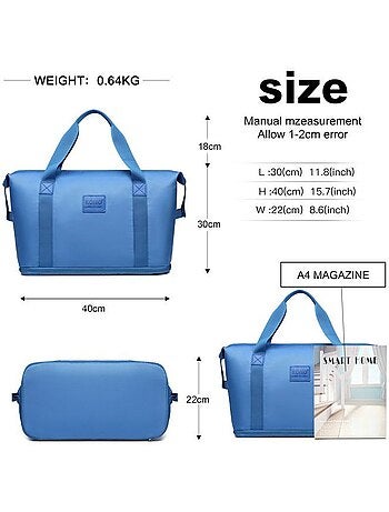 Sac duffel cabine sec/humide imperméable avec pochette - kono