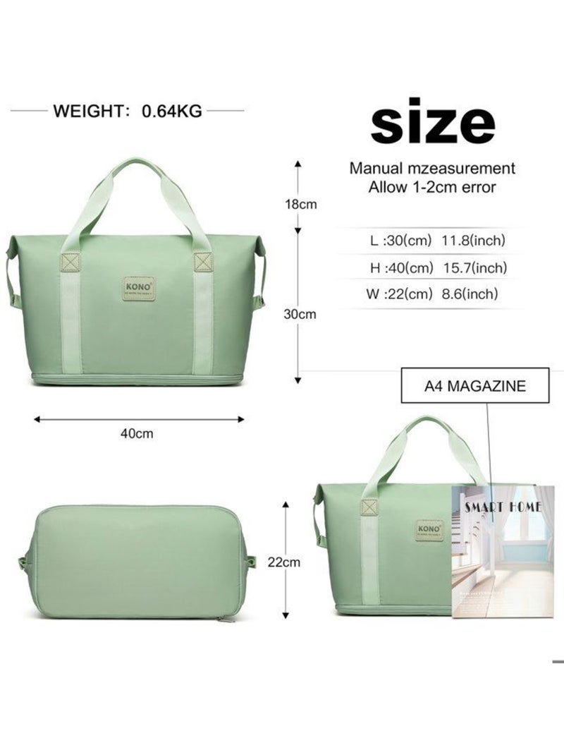 Sac duffel cabine sec/humide imperméable avec pochette - kono Vert - Kiabi