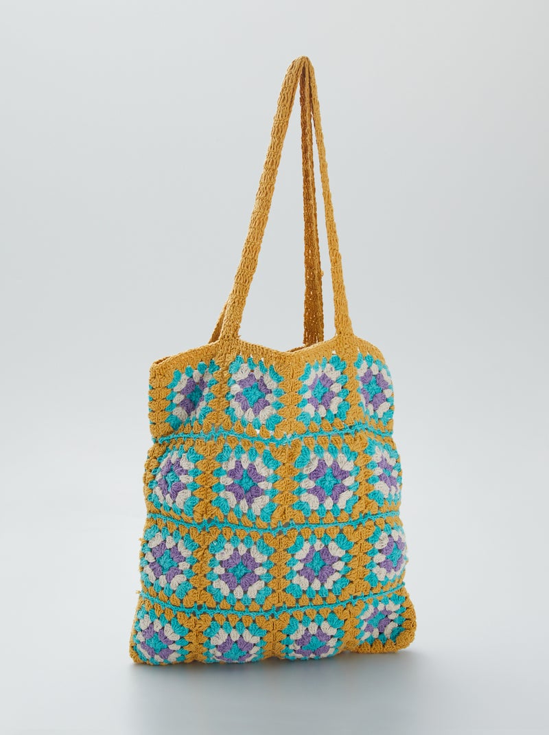 Sac en crochet jaune - Kiabi