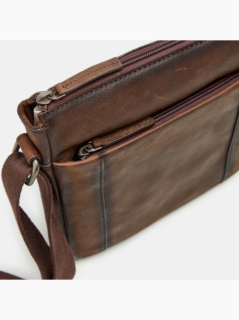 Sac en cuir Marron - Kiabi