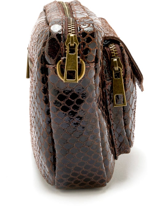 Sac en cuir style besace - DAXON - Kiabi
