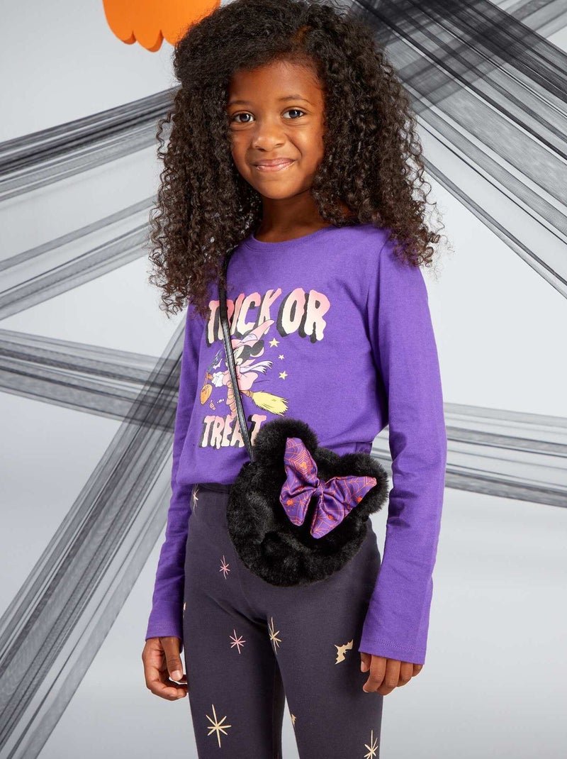 Sac en fausse fourrure 'Mnnie' 'Halloween' Noir - Kiabi