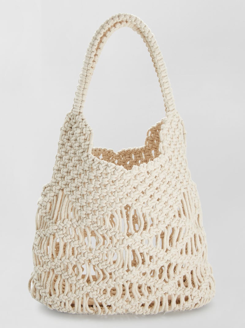 Sac en maille crochet Beige - Kiabi
