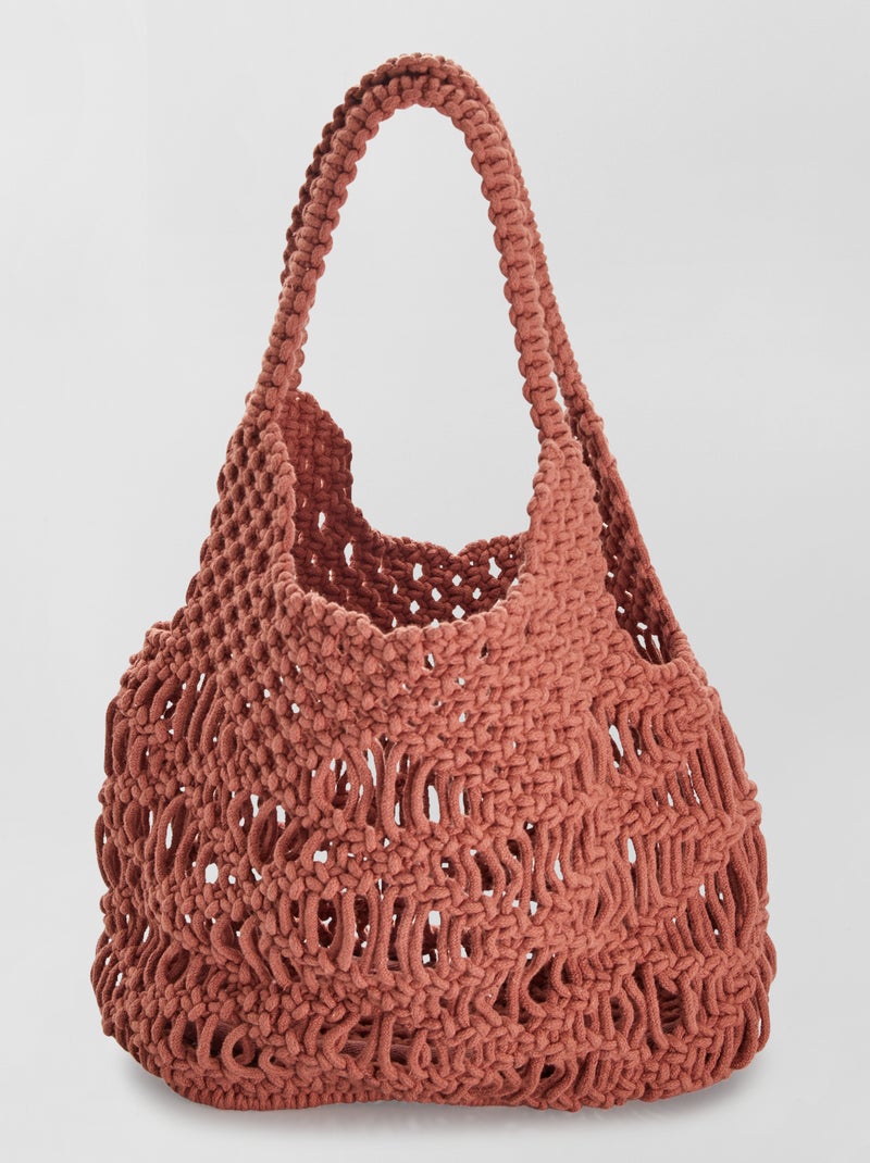 Sac en maille crochet Rouge rouille - Kiabi