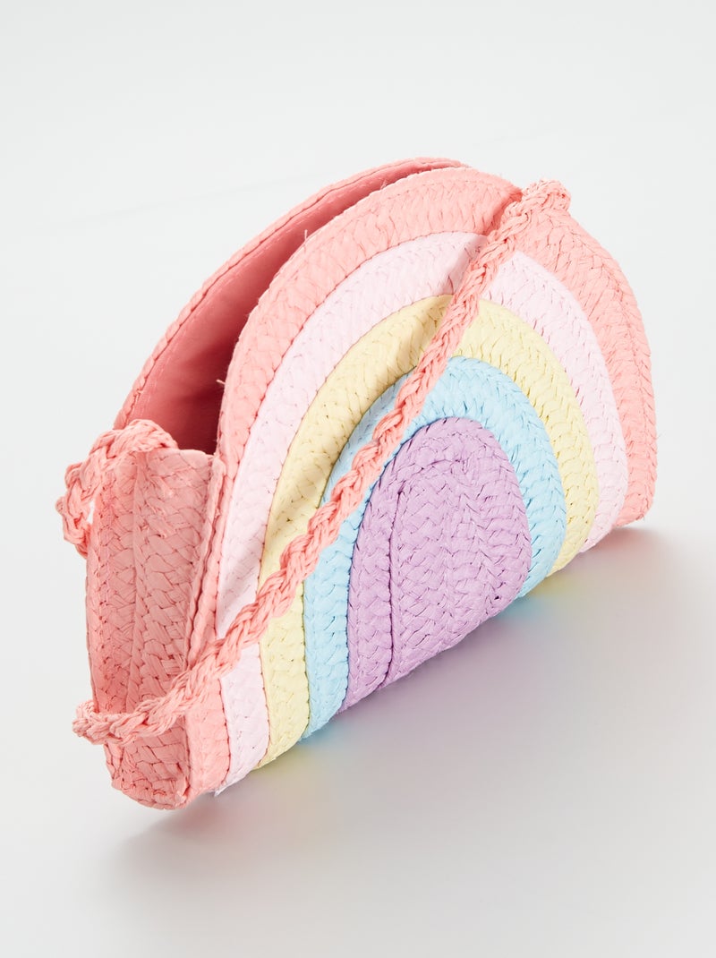 Sac en paille 'arc-en-ciel' multicolore - Kiabi
