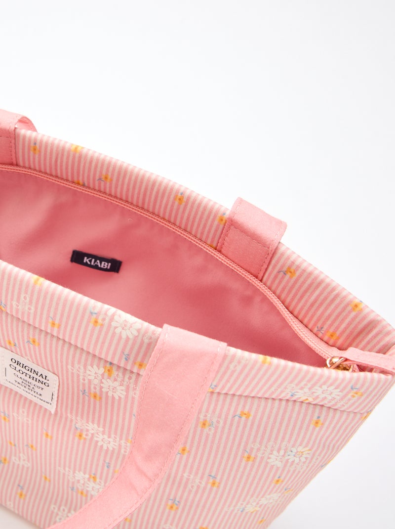 Sac en toile rembourré Rose - Kiabi