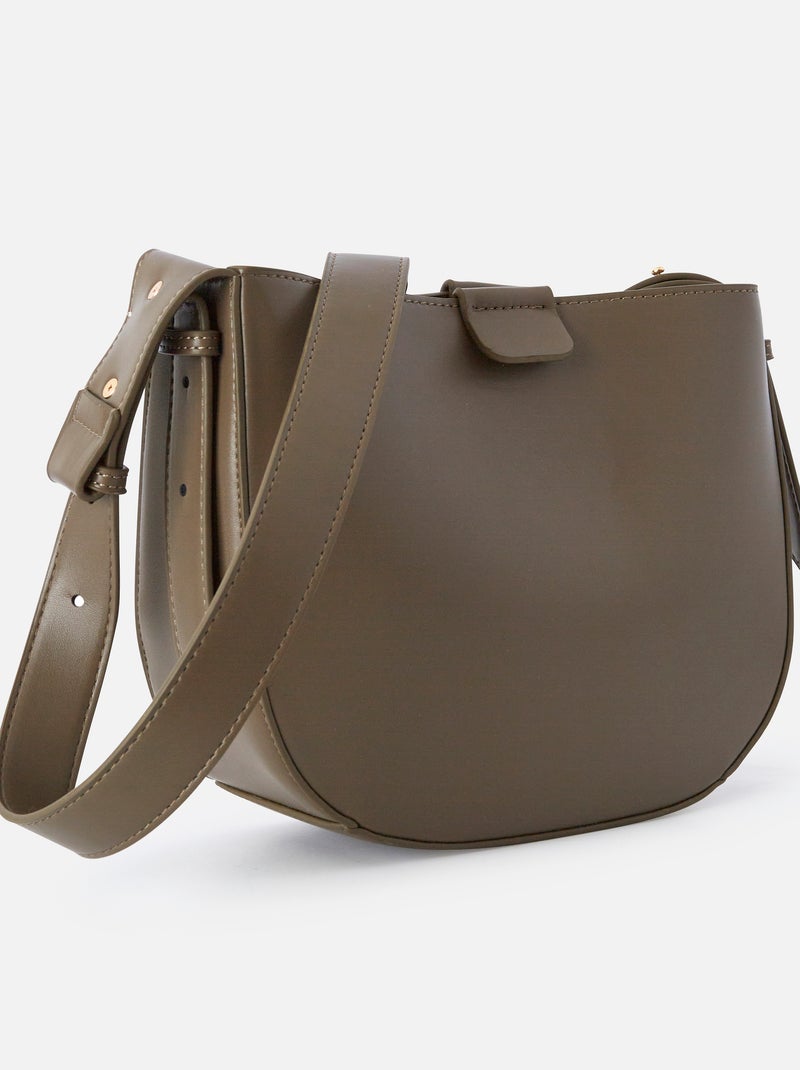 Sac forme besace et sa pochette amovible - Damart Marron - Kiabi