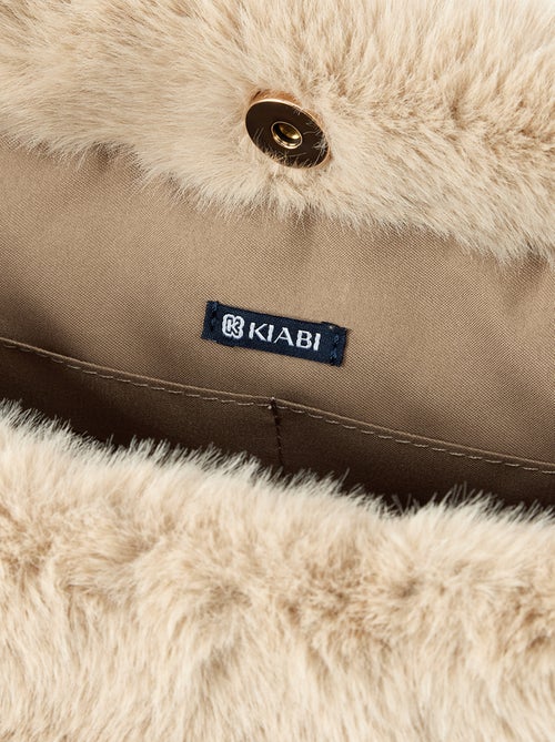 Sac forme bourse en maille poilue - Kiabi