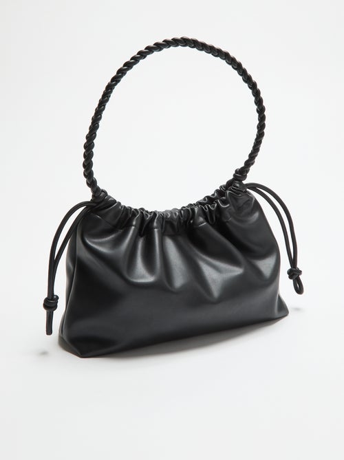 Sac forme bourse en simili - Kiabi
