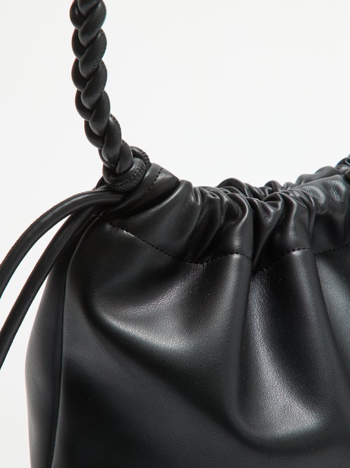 Sac forme bourse en simili - Kiabi