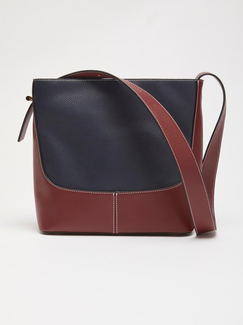 Sac forme seau bicolore - Damart Bleu marine - Kiabi