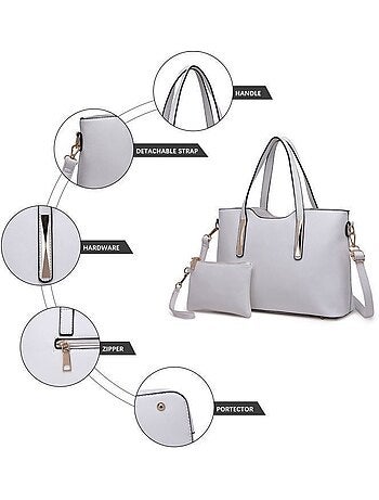 Sac fourre-tout avec pochette incluse 33x23x13 cm - miss lulu
