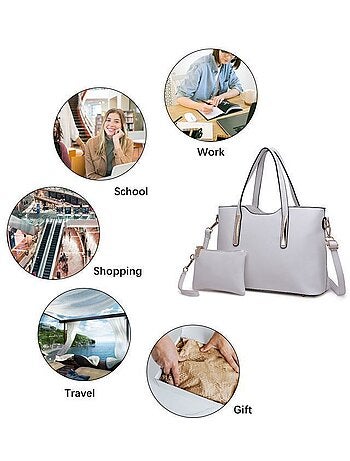 Sac fourre-tout avec pochette incluse 33x23x13 cm - miss lulu