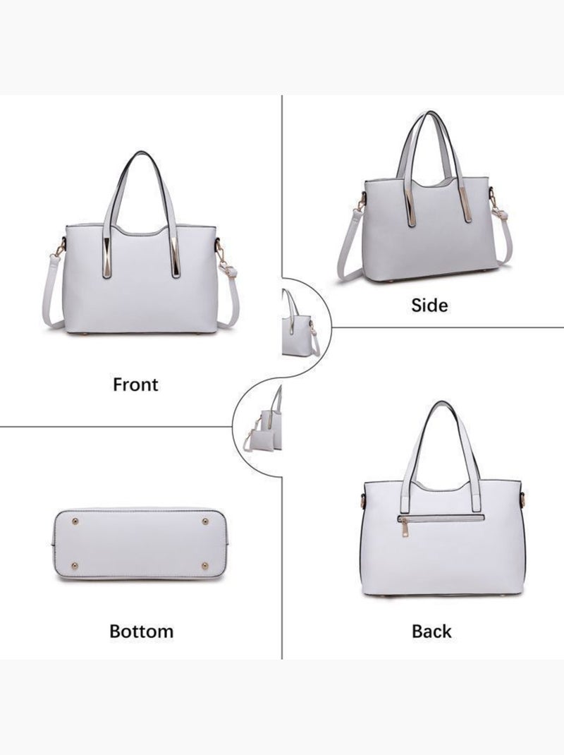 Sac fourre-tout avec pochette incluse 33x23x13 cm - miss lulu Blanc - Kiabi