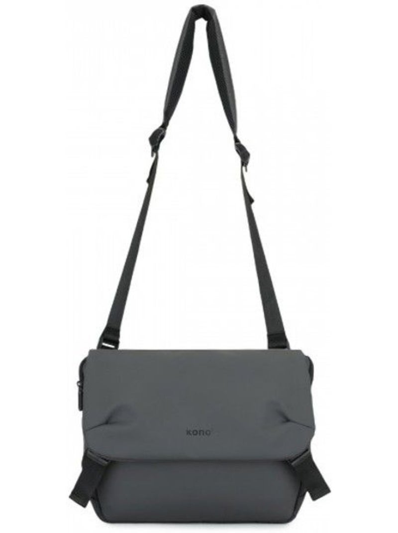 Sac fourre-tout bandoulière polyester résistant à l'eau - kono Gris - Kiabi