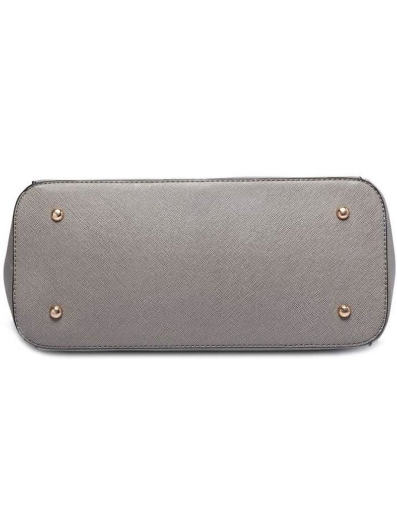 Sac fourre-tout compatible ipad longues poignées - miss lulu Gris - Kiabi