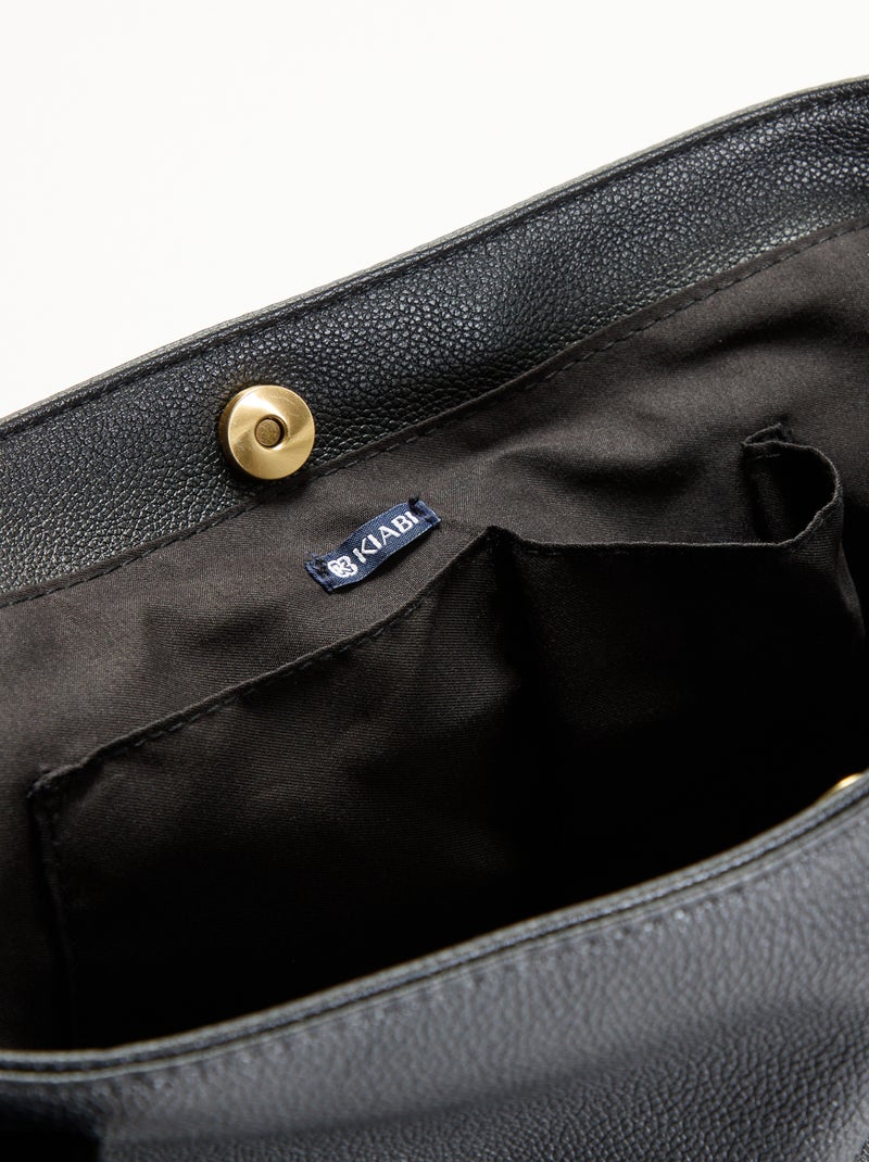 Sac hobo à franges en simili Noir - Kiabi