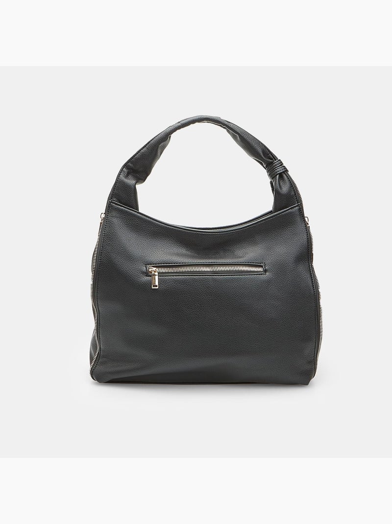 Sac hobo avec zip Bata Noir - Kiabi