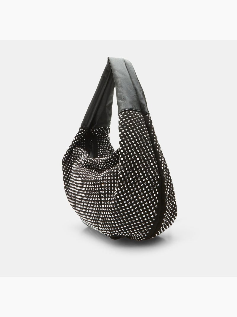 Sac Hobo Bata Red Label grand format avec pierres Noir - Kiabi