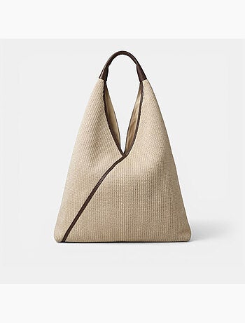 Sac hobo en raphia Bata