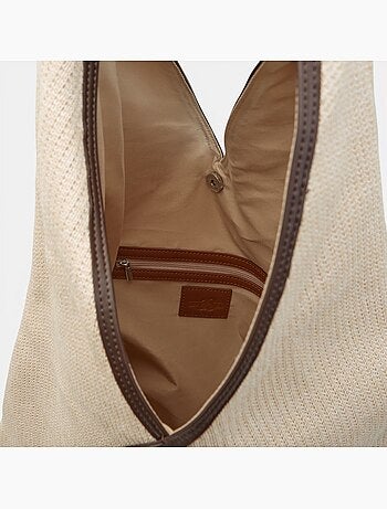 Sac hobo en raphia Bata