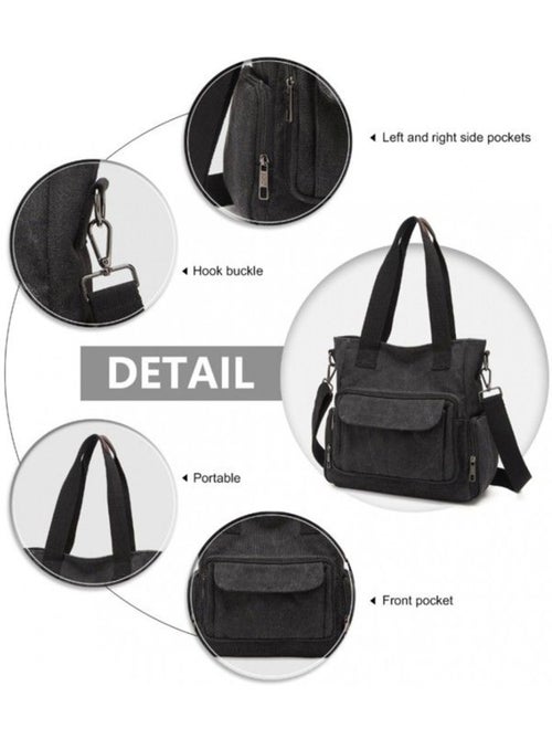 Sac hobo en toile bandoulière 28x12x30 cm - kono - Kiabi Sac hobo en toile bandoulière 28x12x30 cm - kono - Kiabi