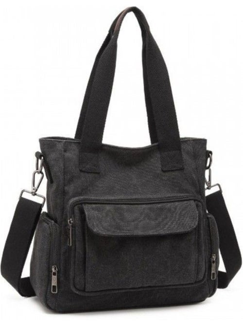 Sac hobo en toile canvas bandoulière et poignée 28x12x30 cm - kono - Kiabi Sac hobo en toile canvas bandoulière et poignée 28x12x30 cm - kono - Kiabi