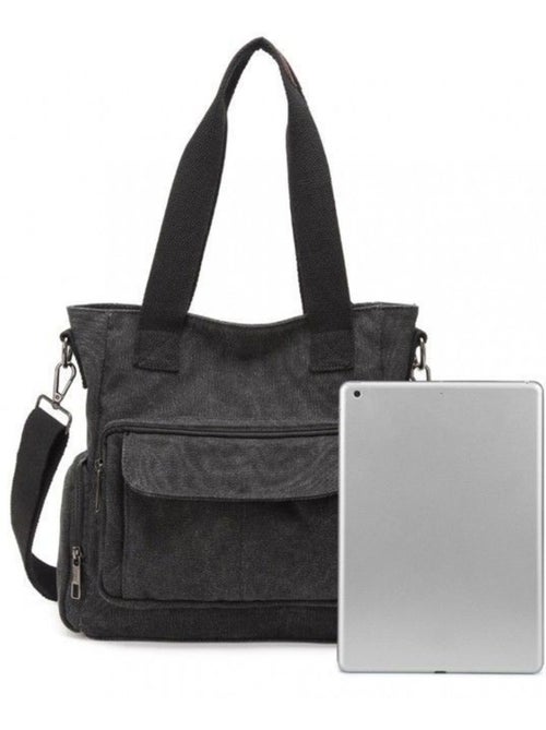 Sac hobo en toile canvas bandoulière et poignée 28x12x30 cm - kono - Kiabi Sac hobo en toile canvas bandoulière et poignée 28x12x30 cm - kono - Kiabi