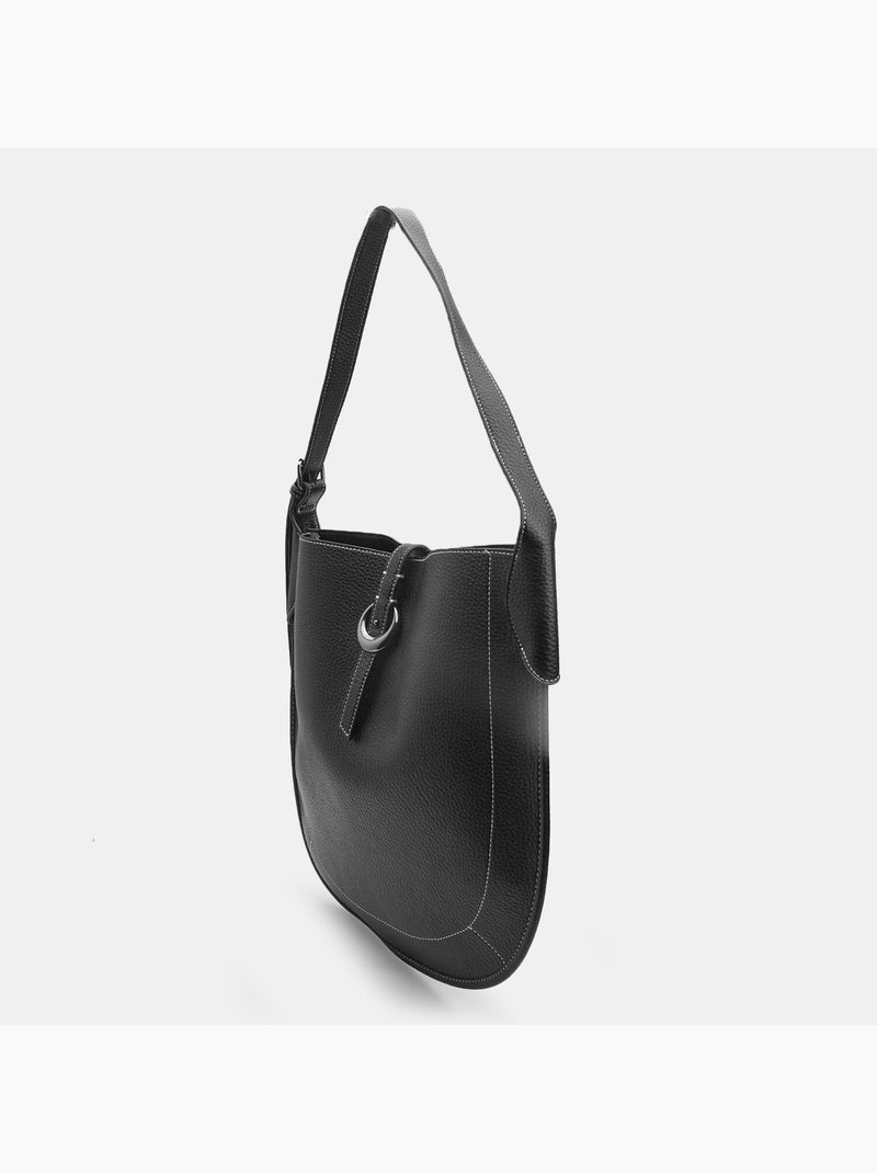 Sac hobo modèle avec boucle Bata Noir - Kiabi