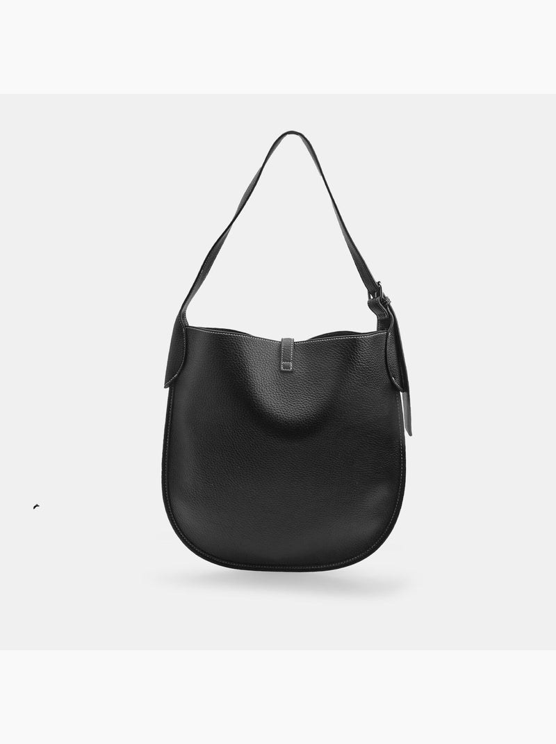 Sac hobo modèle avec boucle Bata Noir - Kiabi