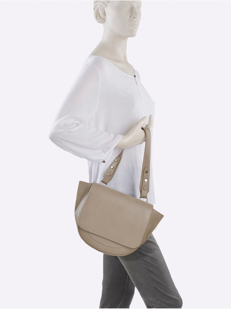 Sac Imitation Cuir Souple - Taille Standard - helline Beige - Kiabi