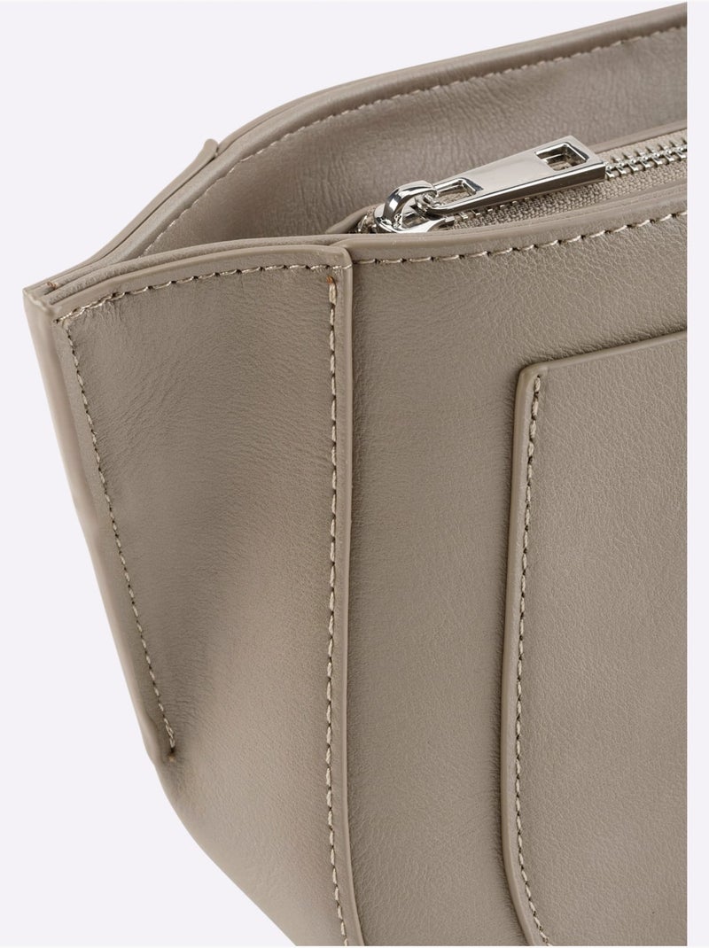 Sac Imitation Cuir Souple - Taille Standard - helline Beige - Kiabi