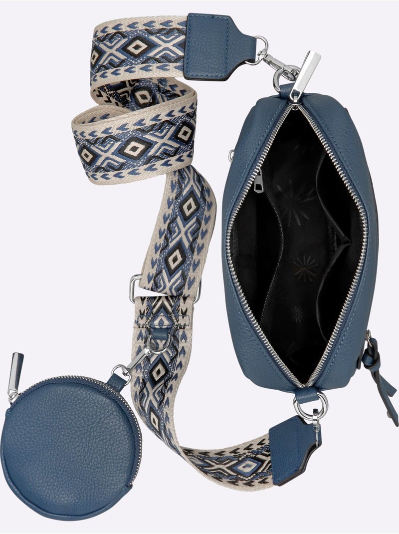 Sac Imitation Cuir Souple - Taille Standard - helline Bleu marine - Kiabi