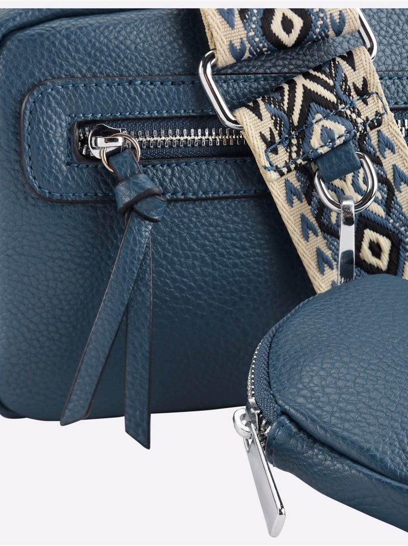 Sac Imitation Cuir Souple - Taille Standard - helline Bleu marine - Kiabi