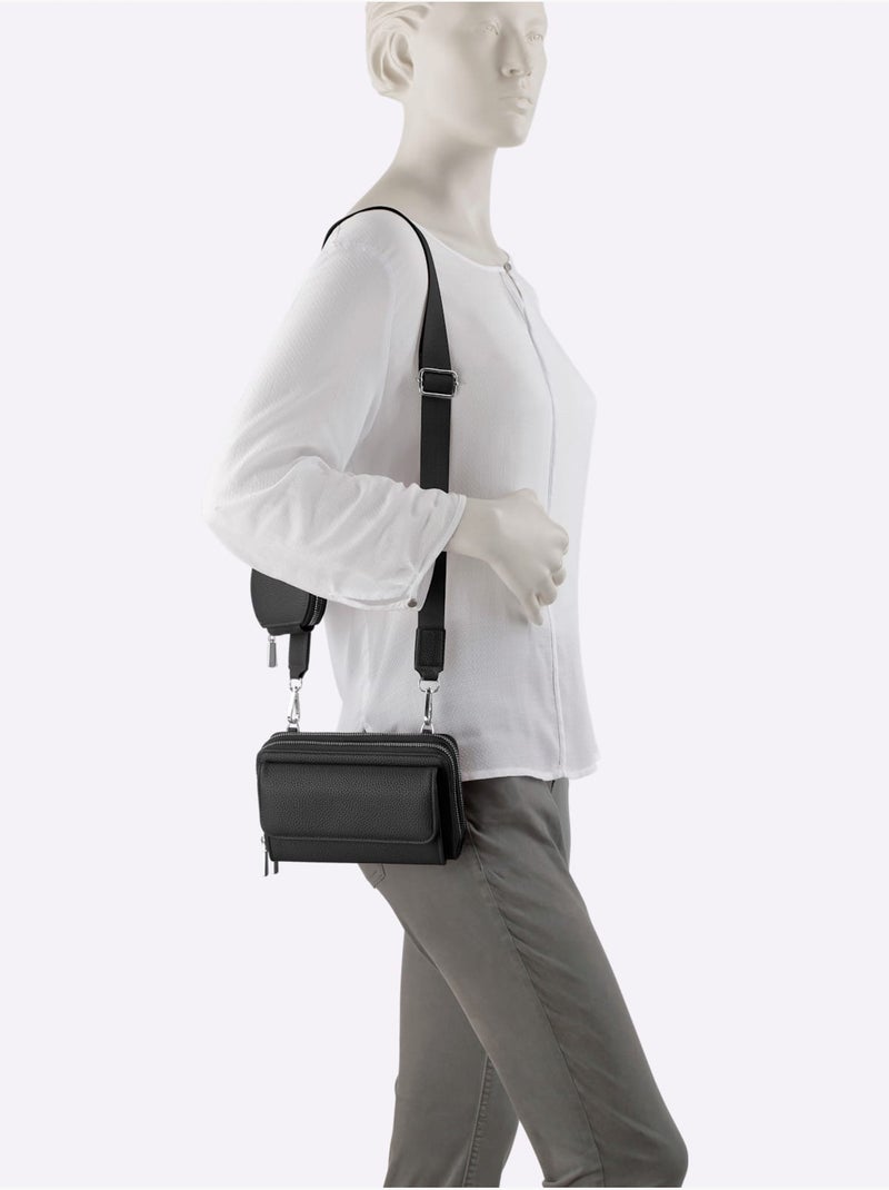 Sac Imitation Cuir Souple - Taille Standard - helline Noir - Kiabi