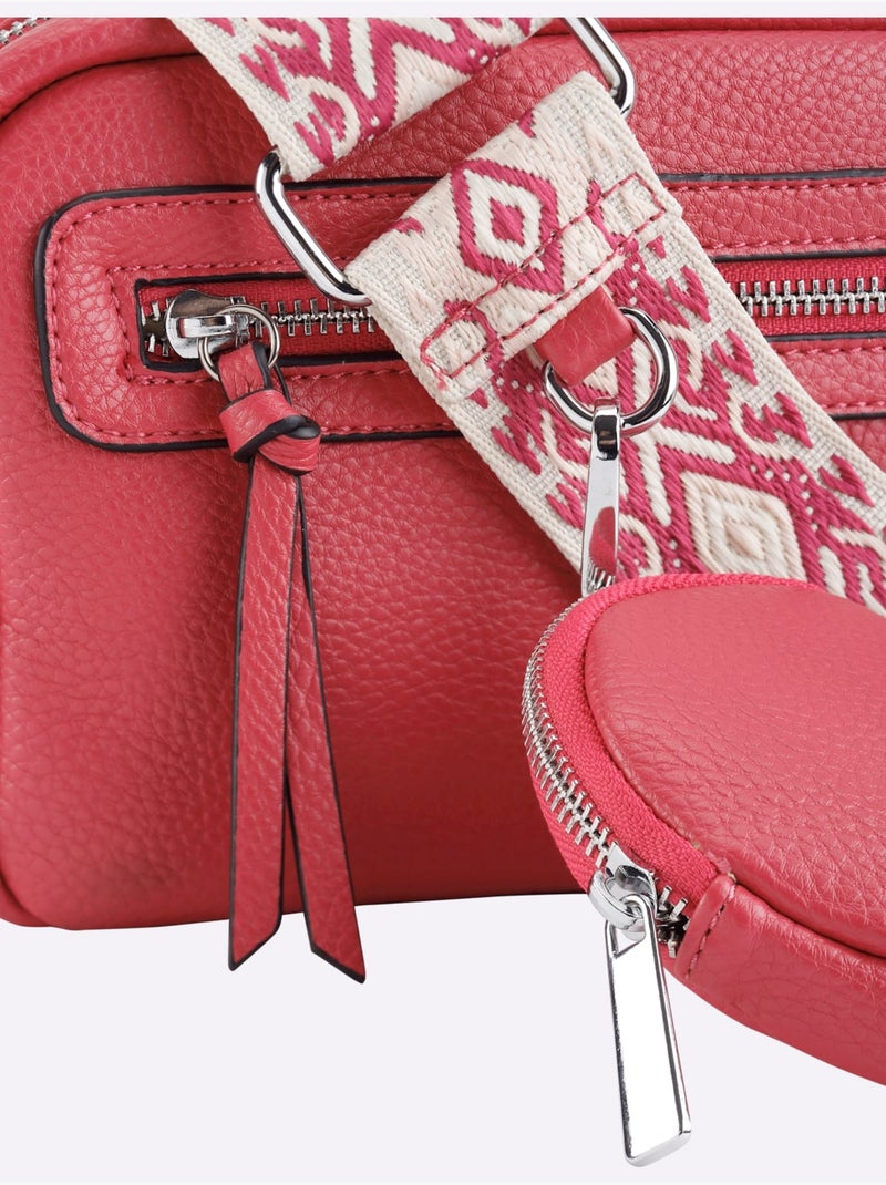 Sac Imitation Cuir Souple - Taille Standard - helline Rose fushia - Kiabi